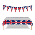 Load image into Gallery viewer, Union Jack Table Cover and Triangle Flags Banner
