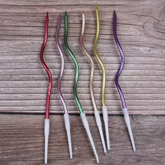 Neon Curved Party Cake Candles