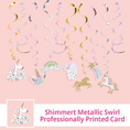 Load image into Gallery viewer, Unicorn Hanging Swirls Party Decoration Set
