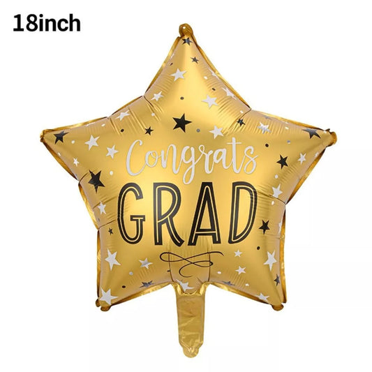 Gold Congrats Grad Balloons