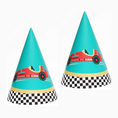 Load image into Gallery viewer, Vintage Race Car Party Hats Set
