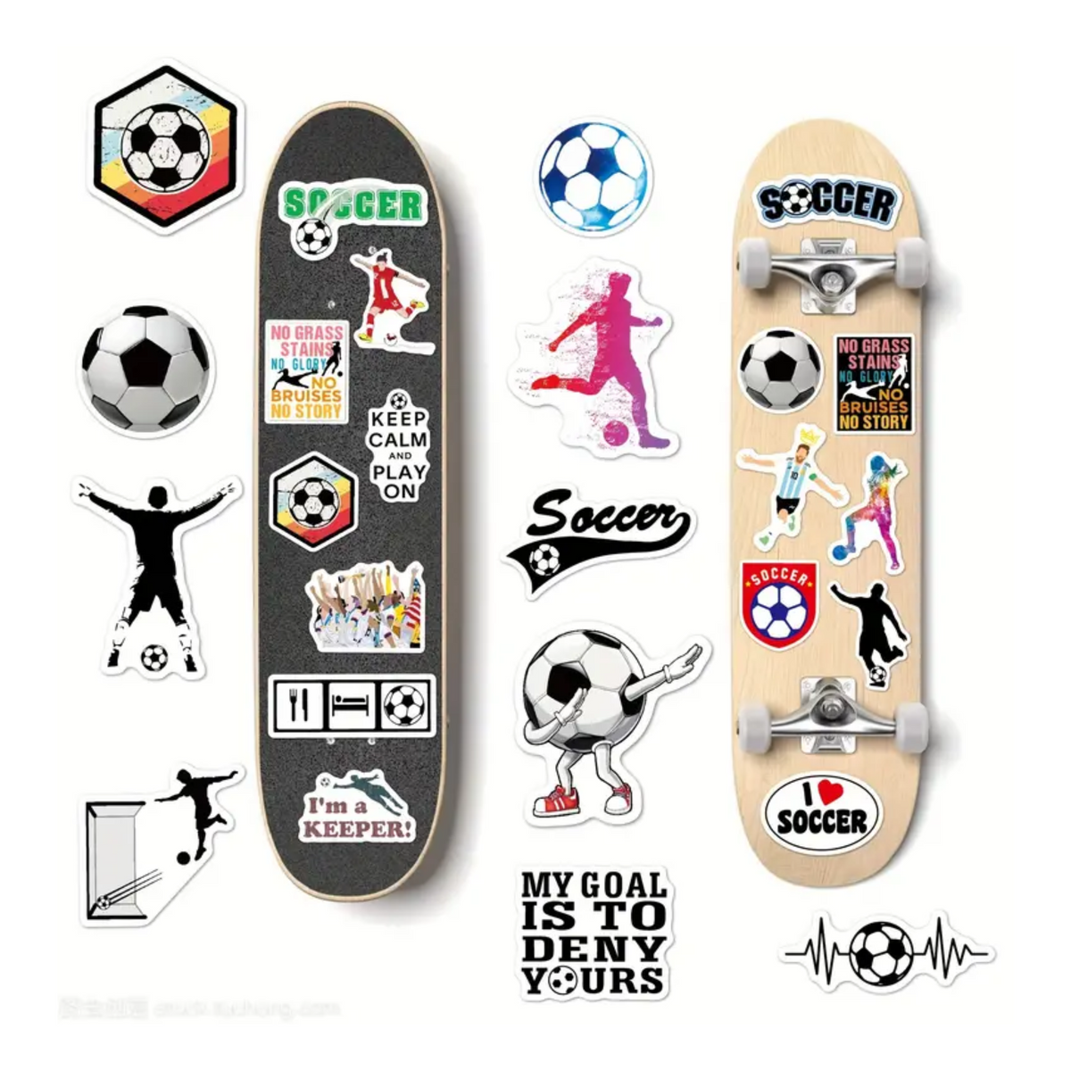 Assorted Cartoon Football Stickers Collection