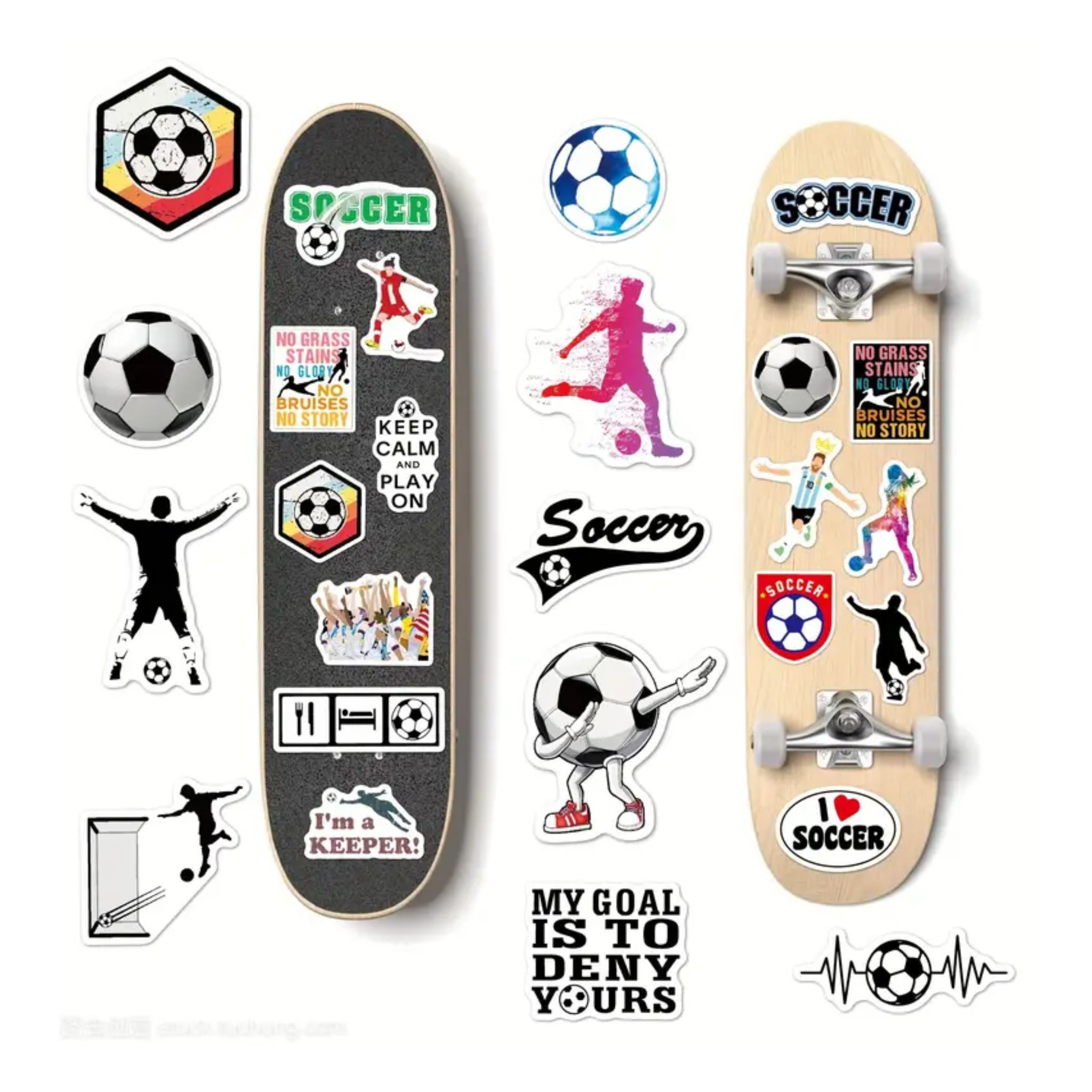 Assorted Cartoon Football Stickers Collection