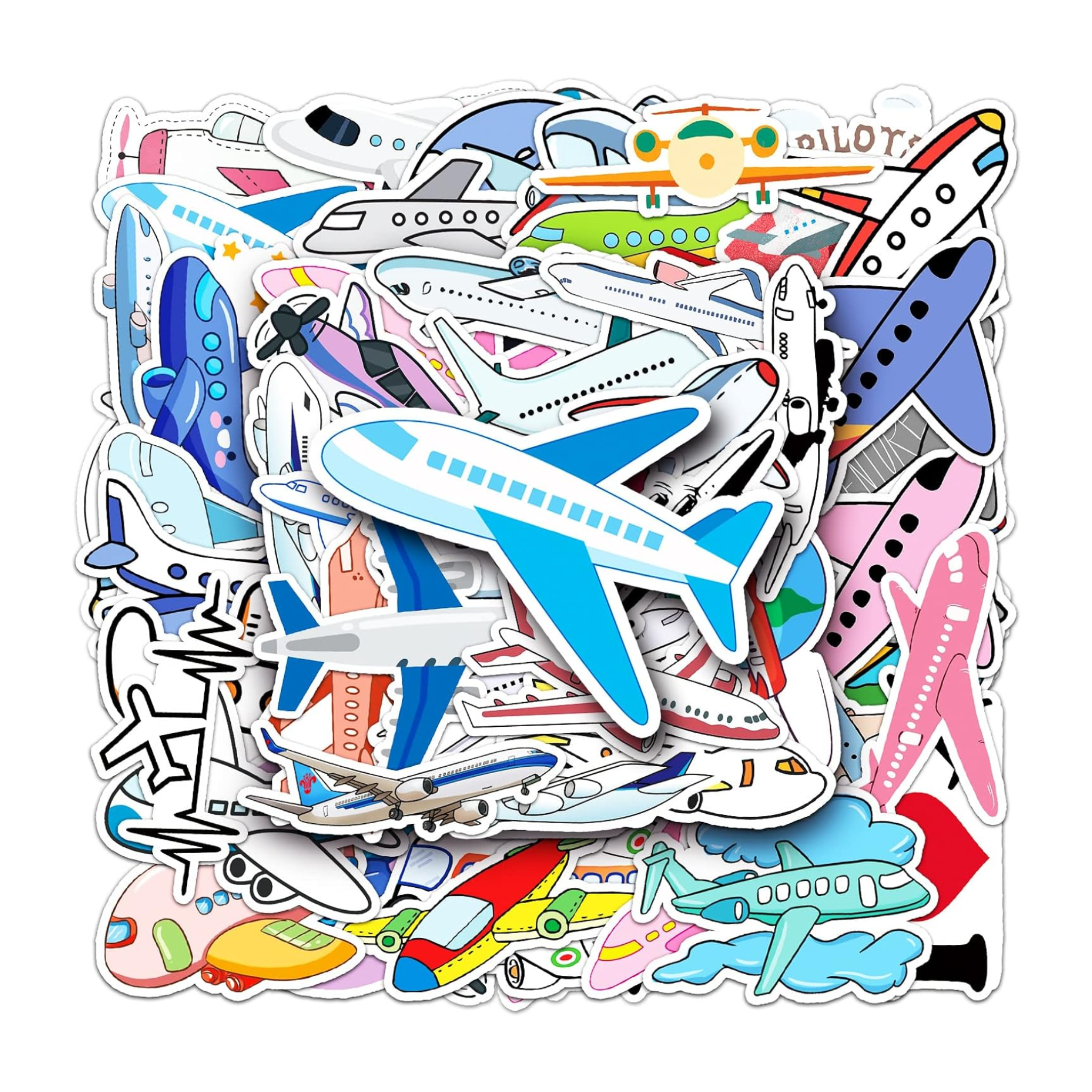 Airplane Theme Vinyl Stickers Set