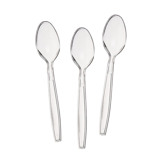 Mermaid Theme Clear Plastic Cutlery Set (Spoons)