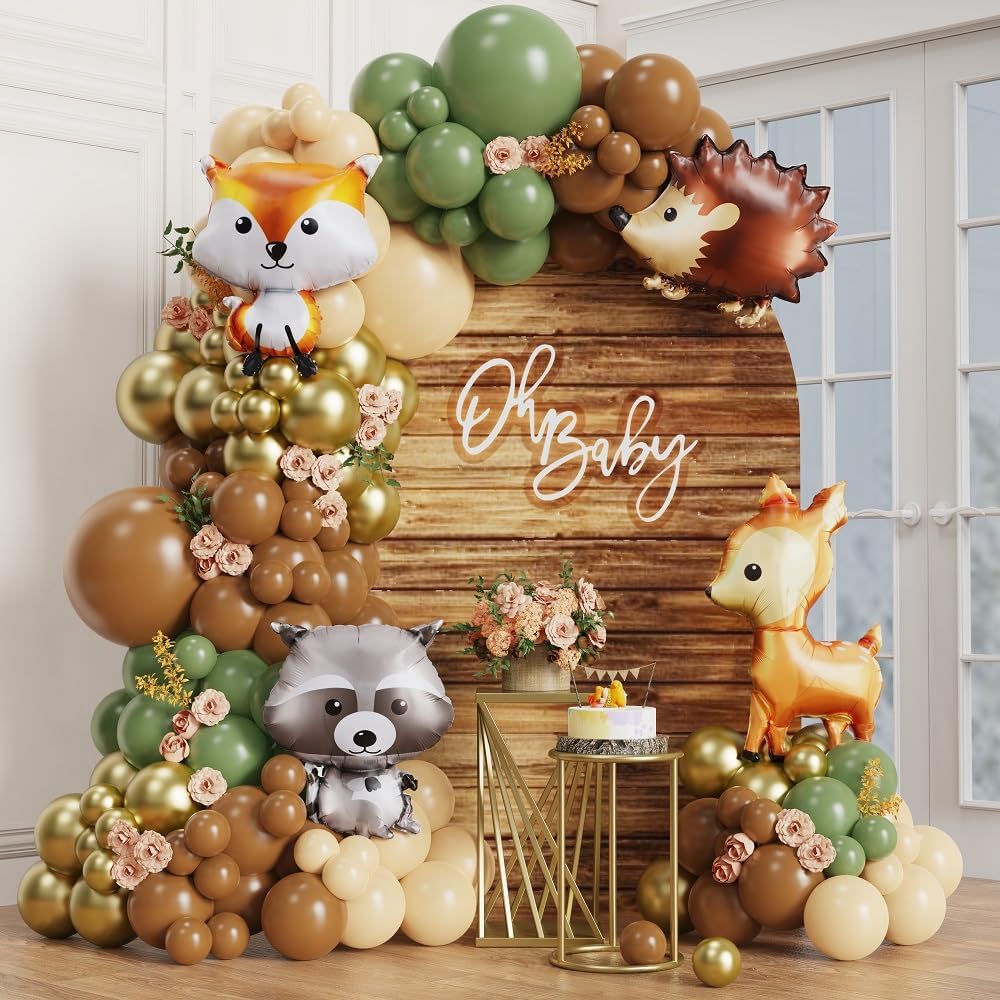 Woodland Animals Balloon Arch