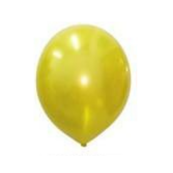 Helium 12 Inch Metallic Balloons (Pearlescent Yellow)