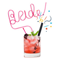 Load image into Gallery viewer, Bachelorette Party Large Bride Pink Straw
