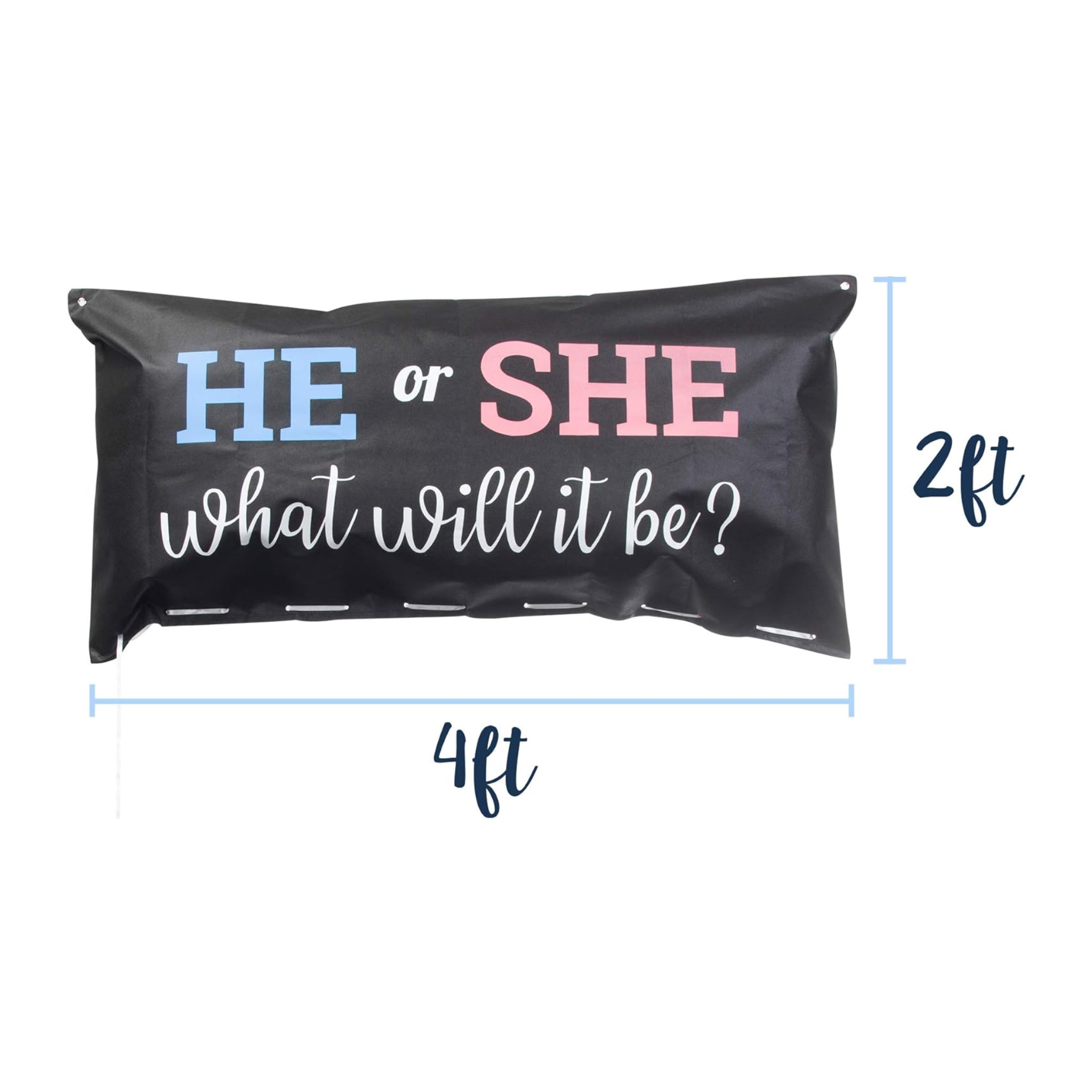 He or She Gender Reveal Balloon Drop Bag Set