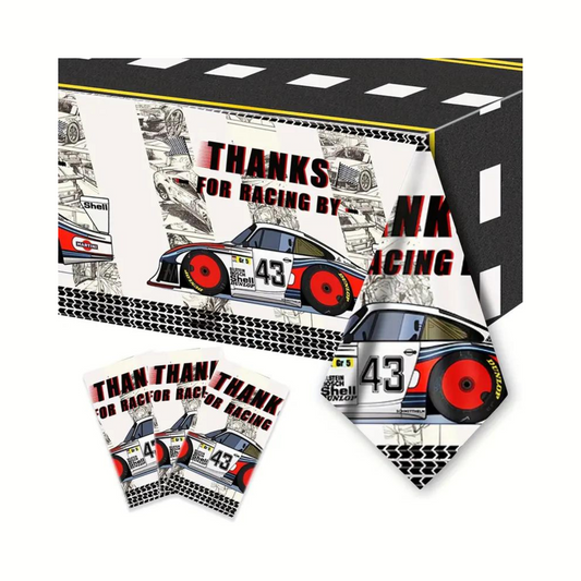 Start Your Engine-Race Car Theme Table Cover