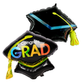 Load image into Gallery viewer, Huge Black Graduation Cap Balloon
