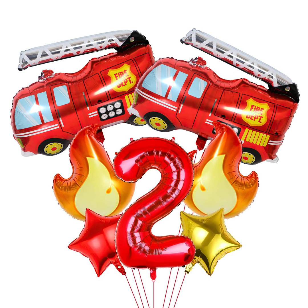 Jumbo Fire Truck Foil Balloon