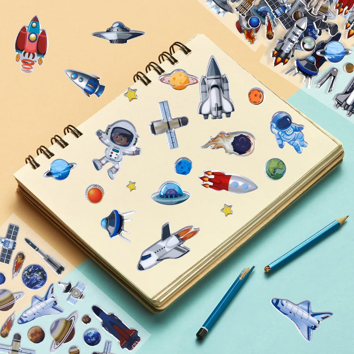 Space 3D Stickers for Kids and Toddlers