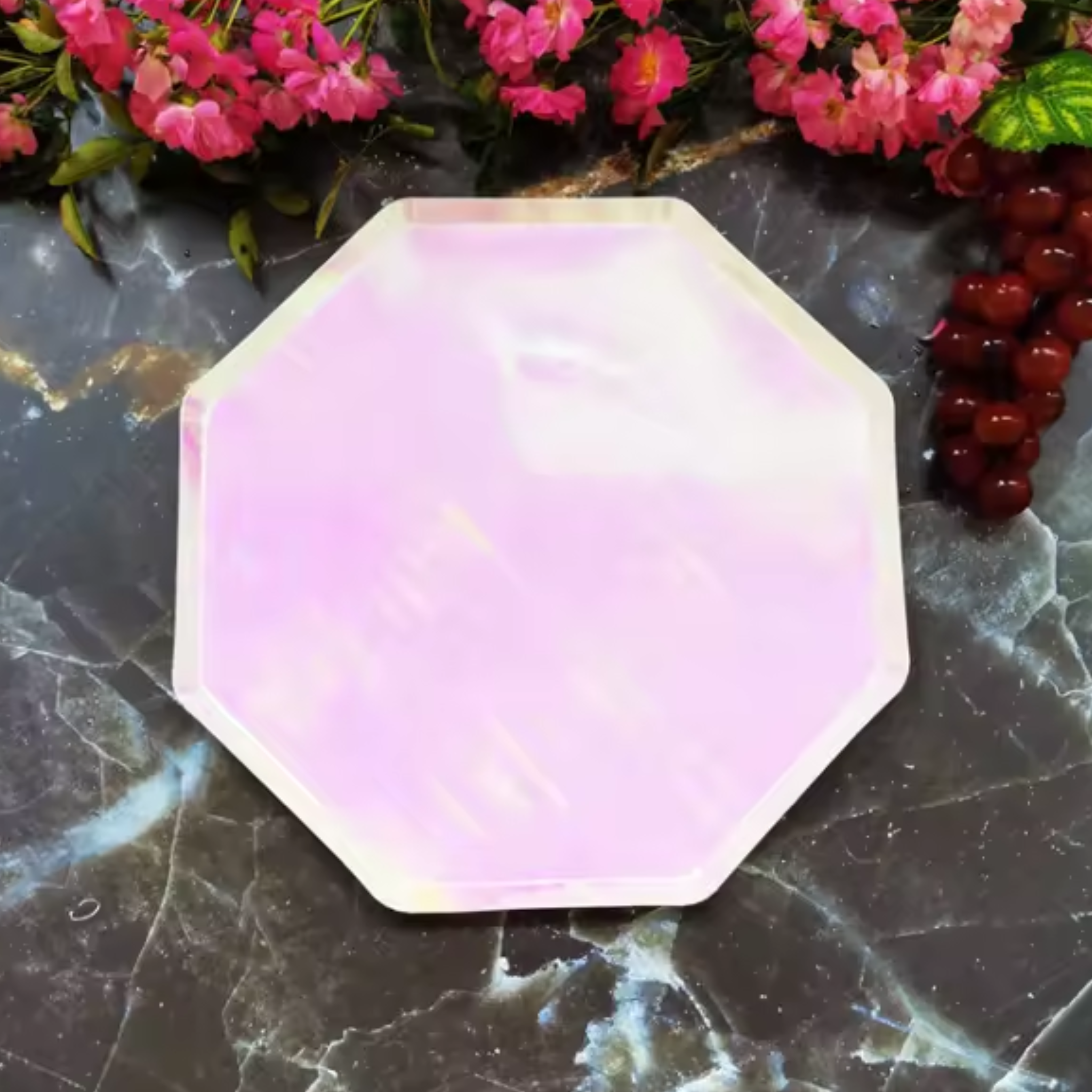 Pink Holographic Tableware Set