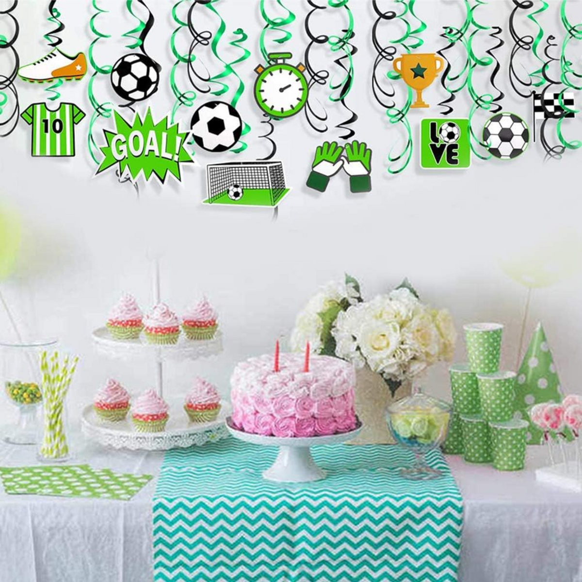 Football Theme Hanging Swirl Garland Set