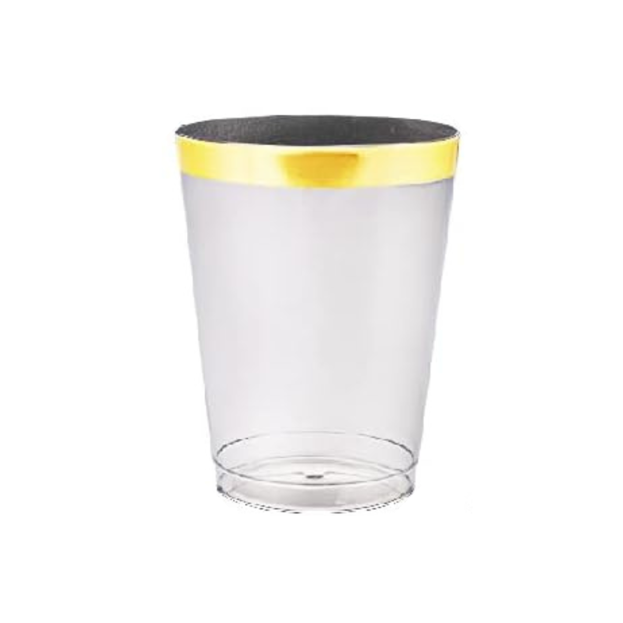 Elegant Black Cups with Gold Rim Set