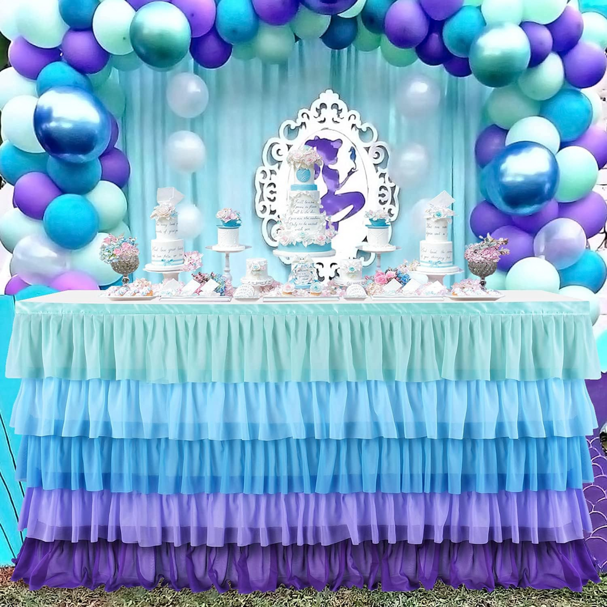 Enchanting Mermaid Theme Table Skirt