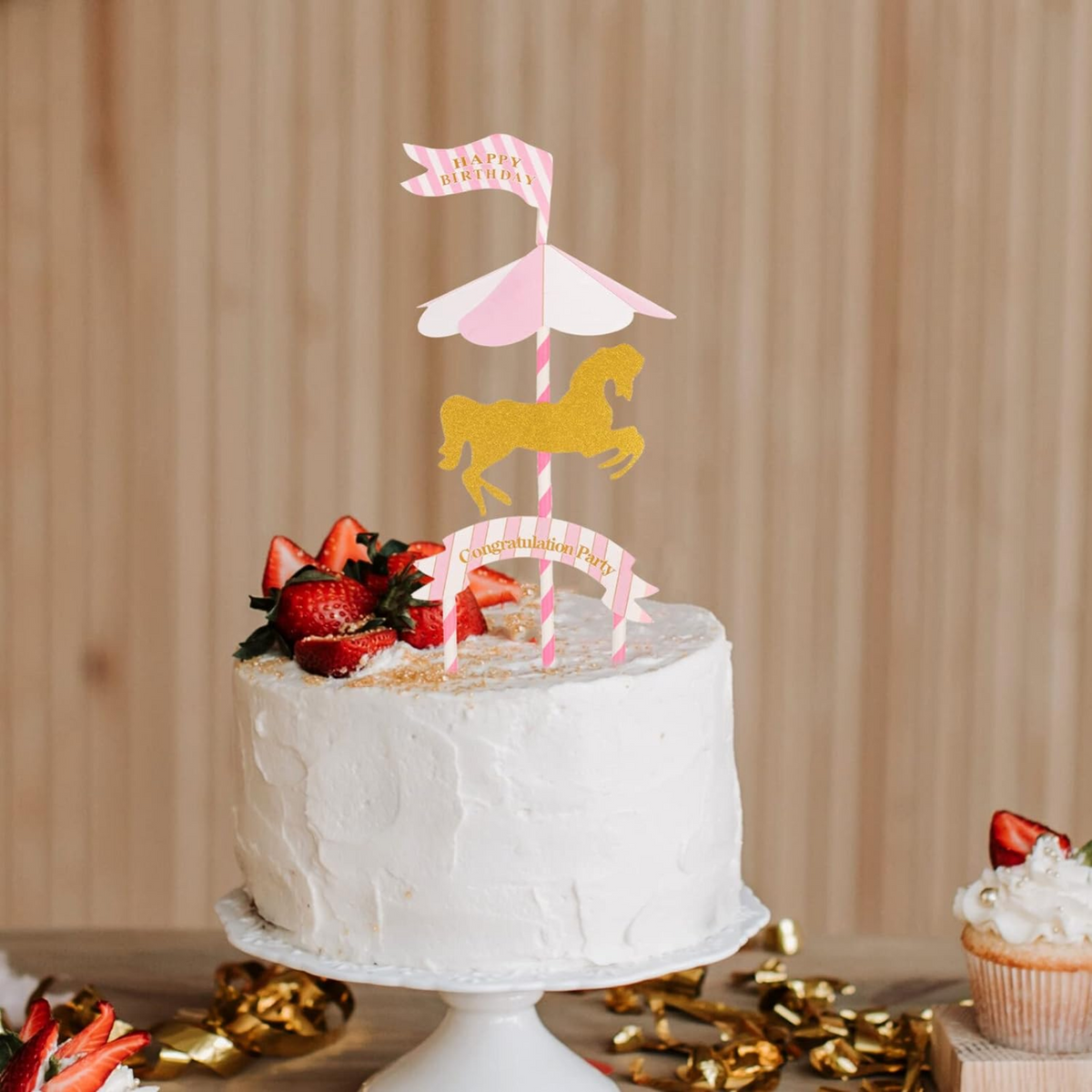 Merry-Go-Round Cupcake Toppers