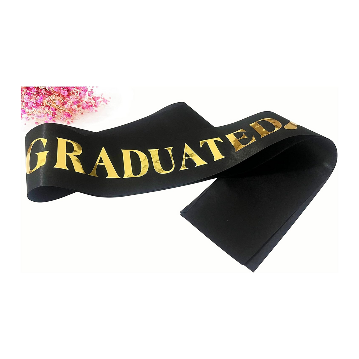 Graduation Sash with Gold Letter I Graduated