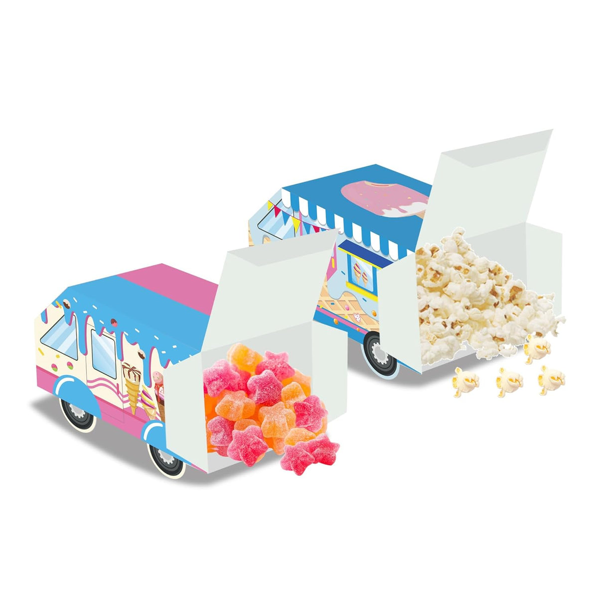 Ice Cream Truck-shaped Party Treat Boxes Set