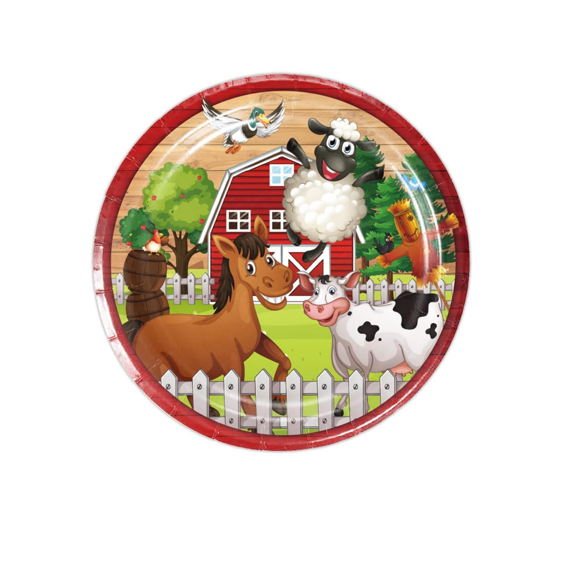 Farm Theme Birthday Party 7 Inch Paper Plates Set