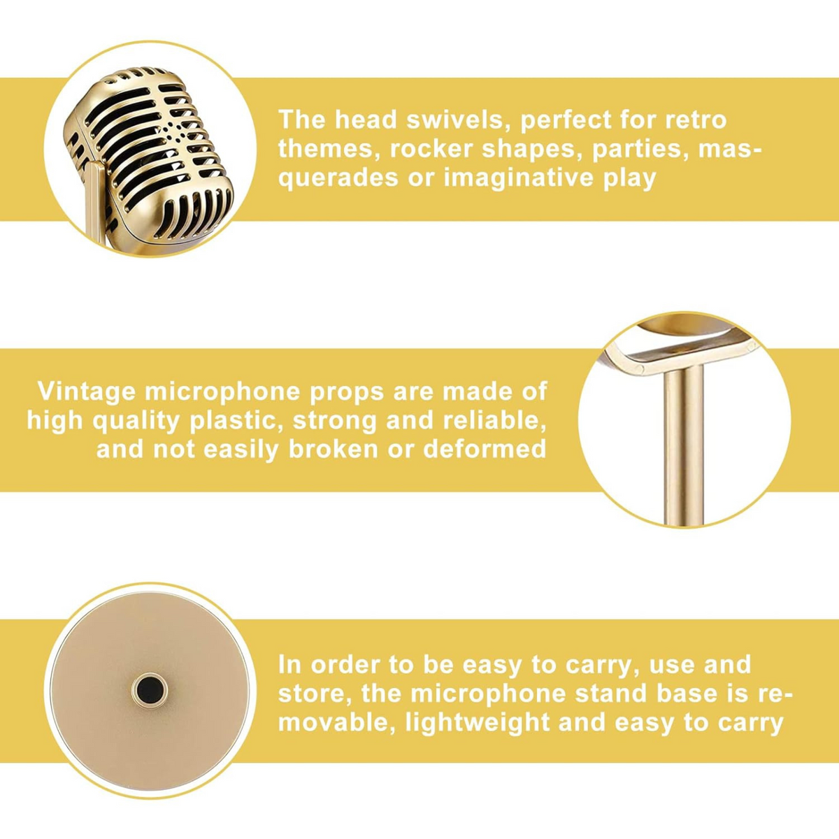 Vintage Theme Microphone Props Set