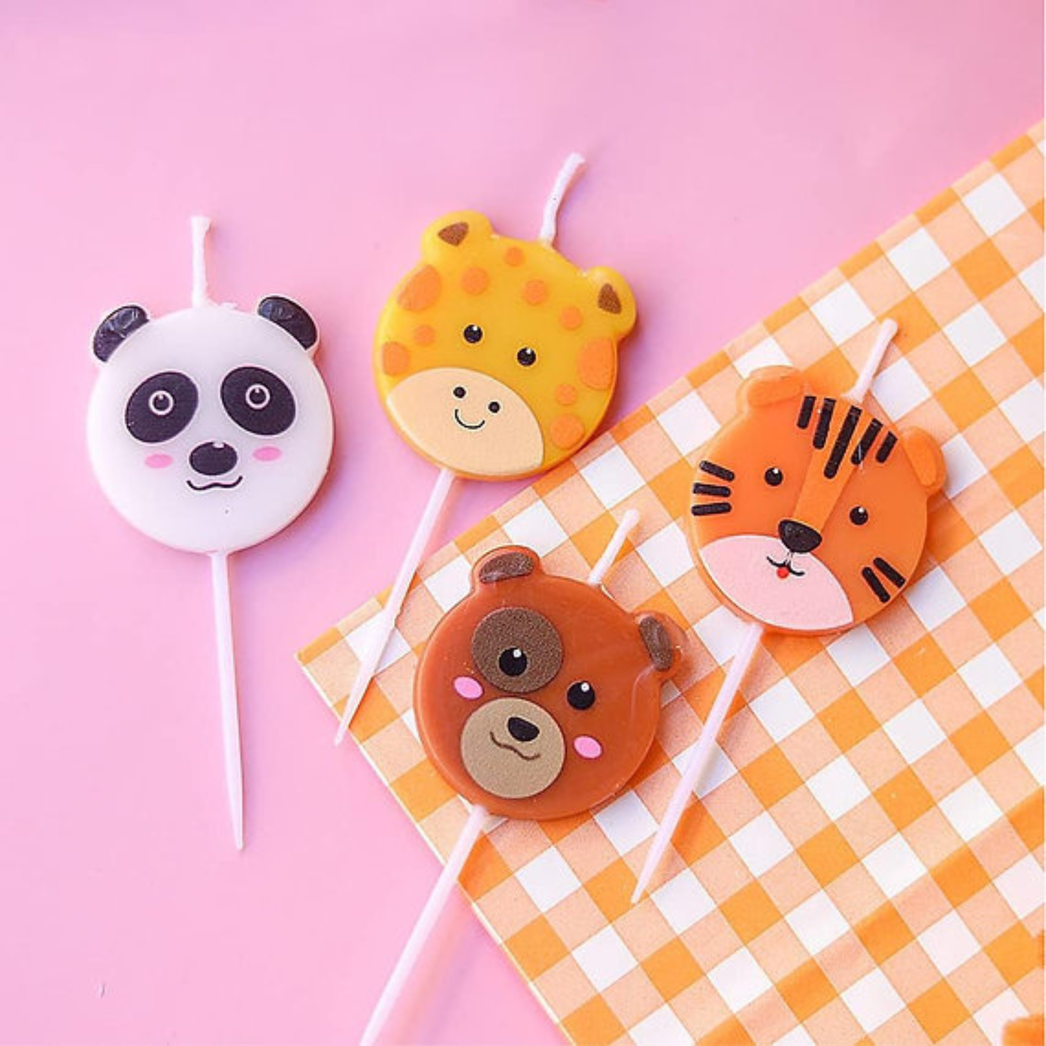 Cute Animal Birthday Candles Set