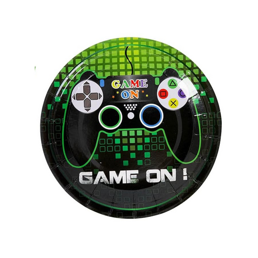 Game On Theme Party 7 Inch Paper Plates Set