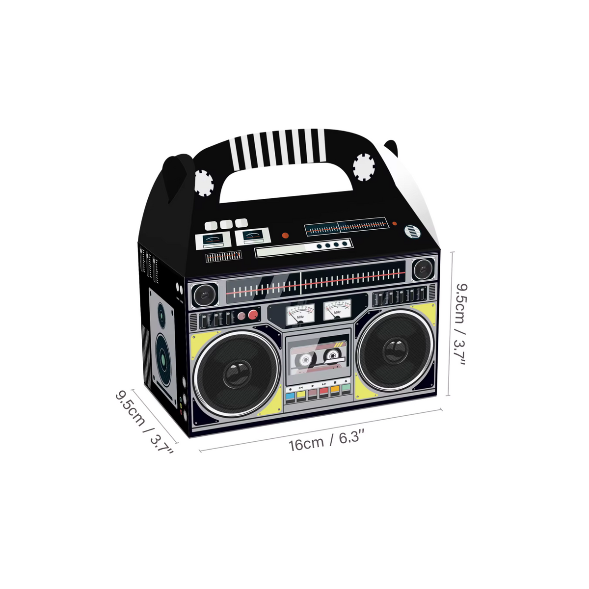 90s Theme Party Favor Boxes Retro Radio Decorations Set