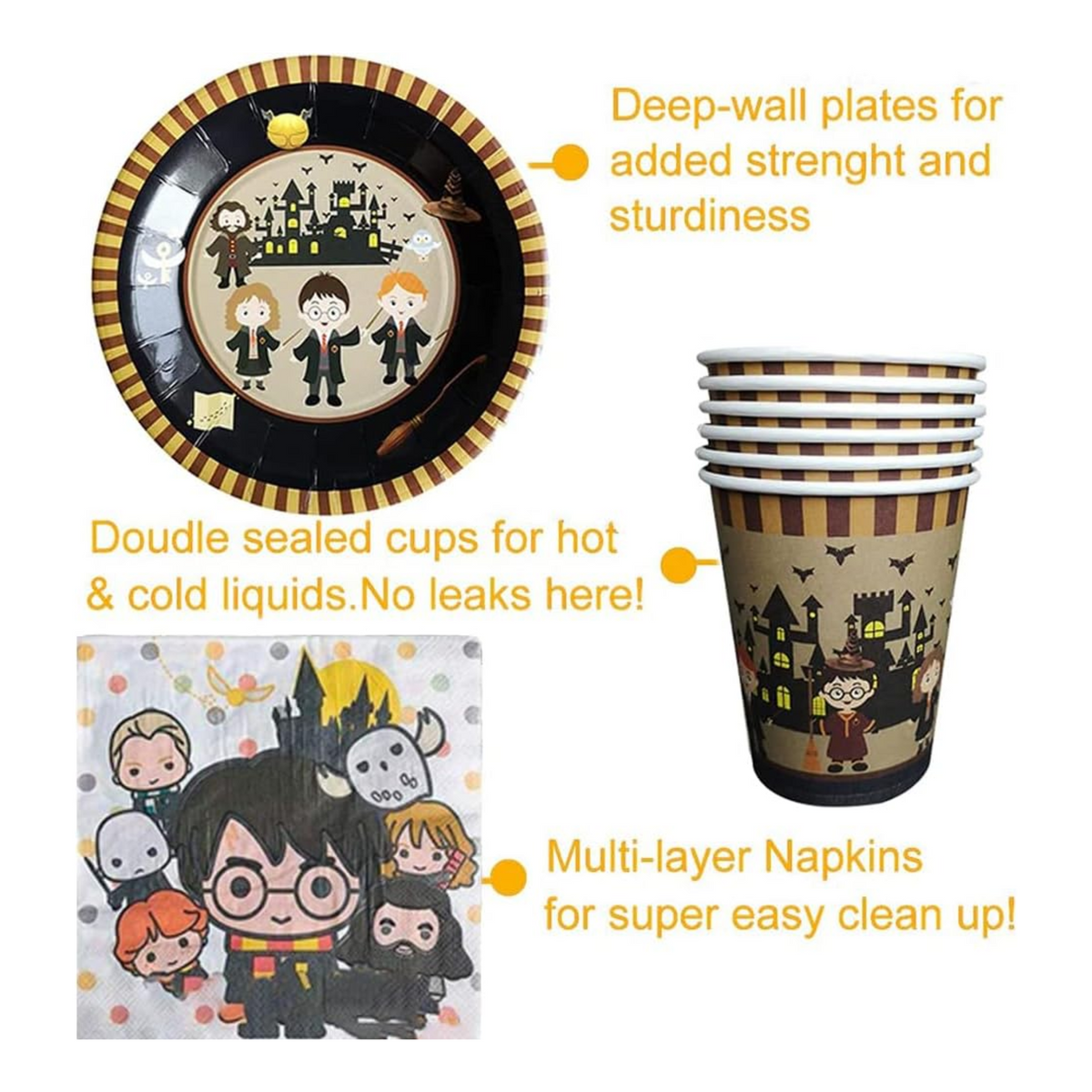 Harry Potter-Themed Party Tableware Set