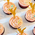 Load image into Gallery viewer, Gold Glitter Fairy Theme Cupcake Toppers Set
