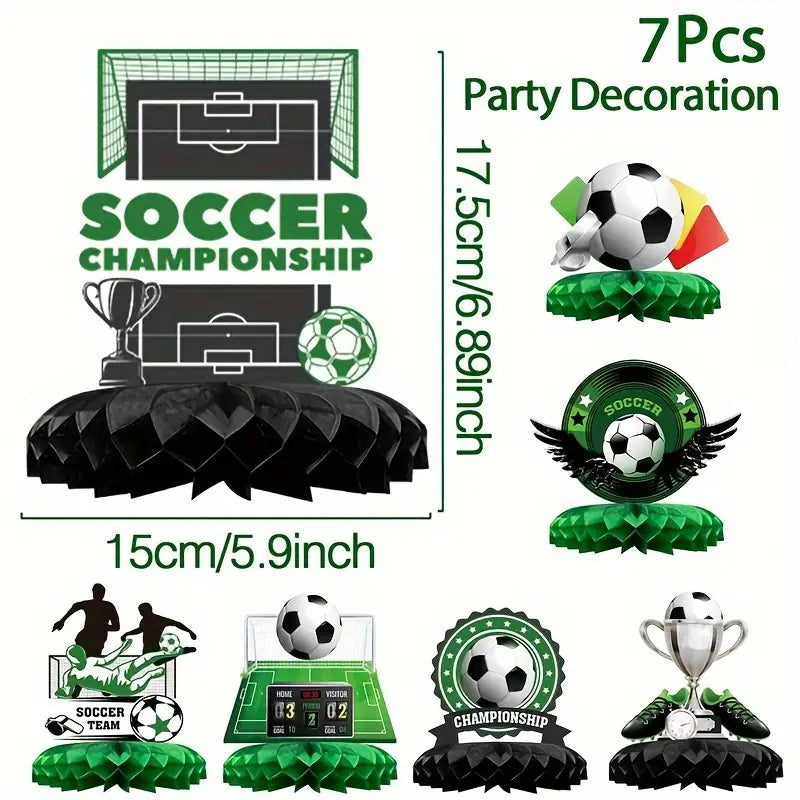 Football Theme Honeycomb Paper Ornaments Set