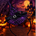 Load image into Gallery viewer, Witch Hat Headband (Purple Spider Web Design)
