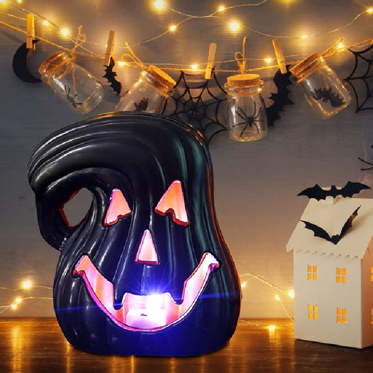 LED Light Pumpkin Stack Decoration (Black)