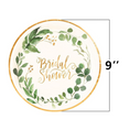 Load image into Gallery viewer, Gold Bridal Shower Decorations 9 Inch Paper Plates Set
