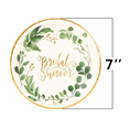 Load image into Gallery viewer, Gold Bridal Shower Decorations 7 Inch Paper Plates Set
