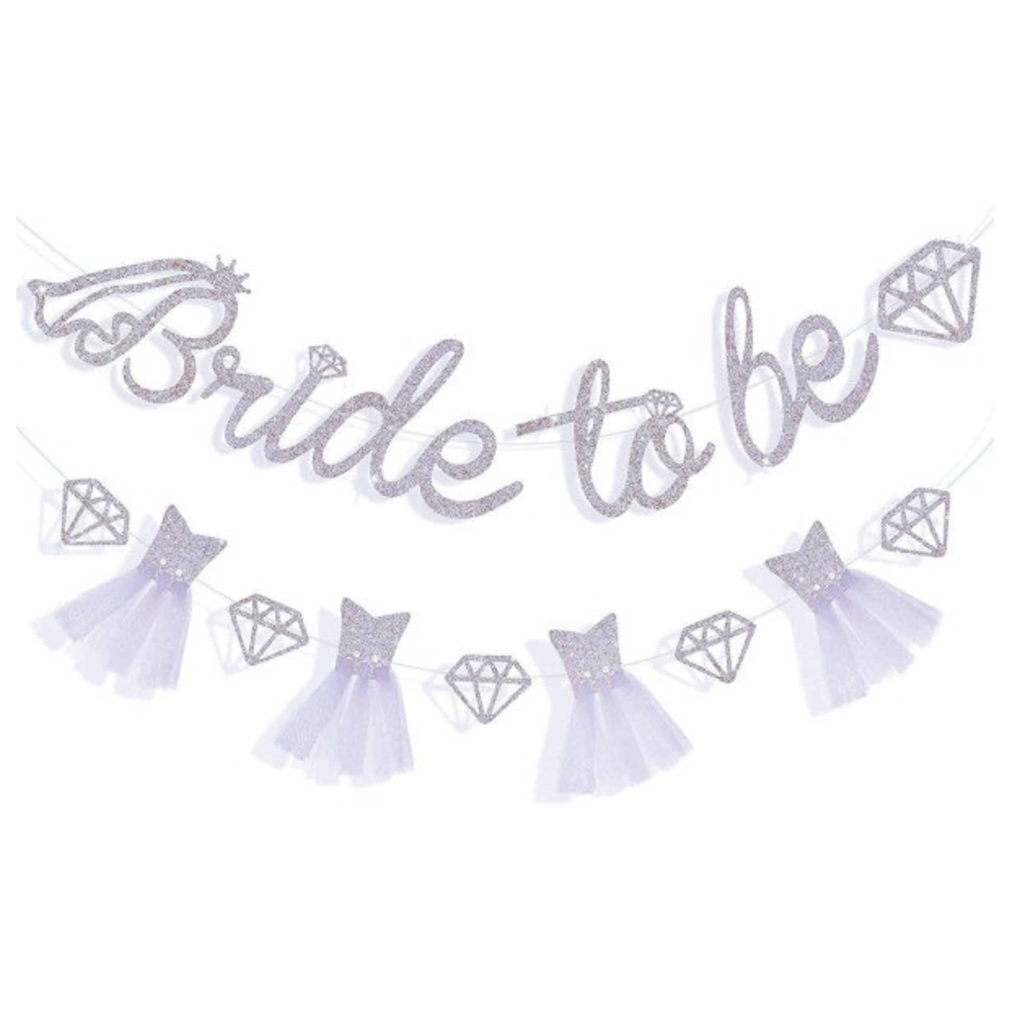 Silver Bride to Be Hen Party Bunting Decoration