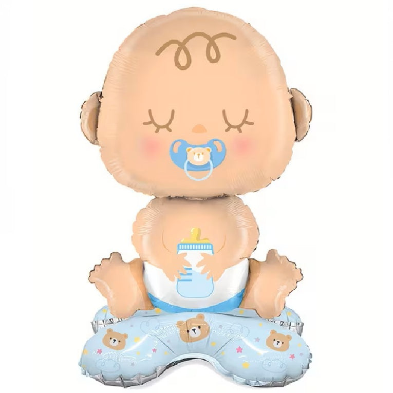 Gender Reveal Foil Standing Balloon Baby Boy