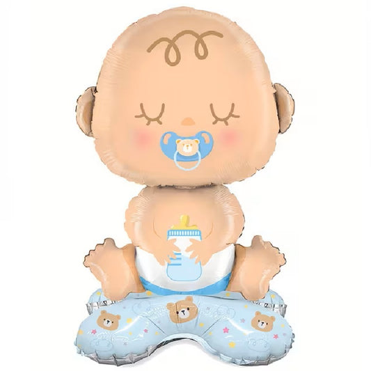 Gender Reveal Foil Standing Balloon Baby Boy