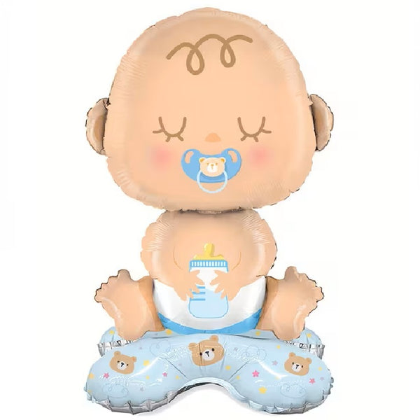 Gender Reveal Foil Standing Balloon Baby Boy