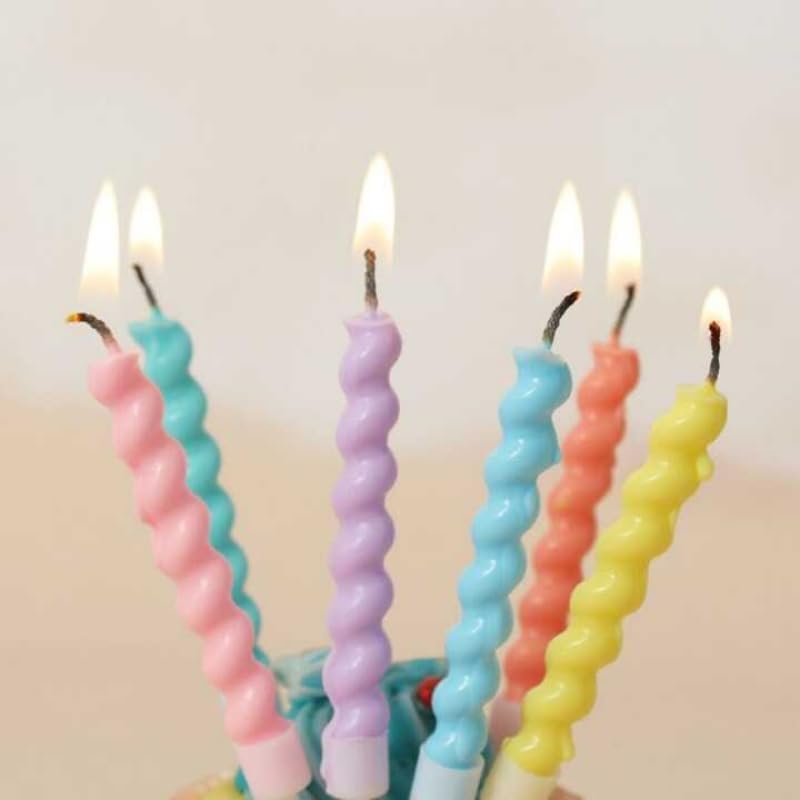 Rainbow Spiral Candle