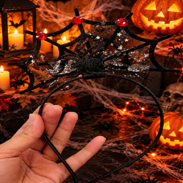 Spider Web Star Silver Head Band