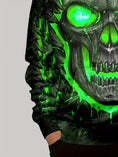 Load image into Gallery viewer, Boy's Spooky Skull Graphic Hooded Sweatshirt - Size 9|10 Years
