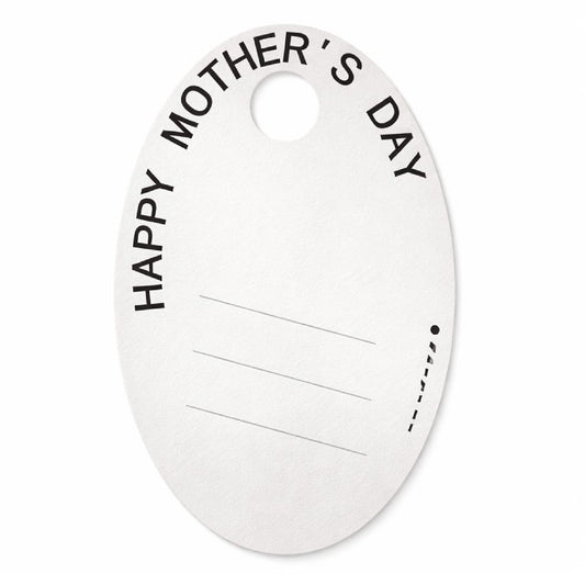 Mother's Day Oval Card Flower Holder