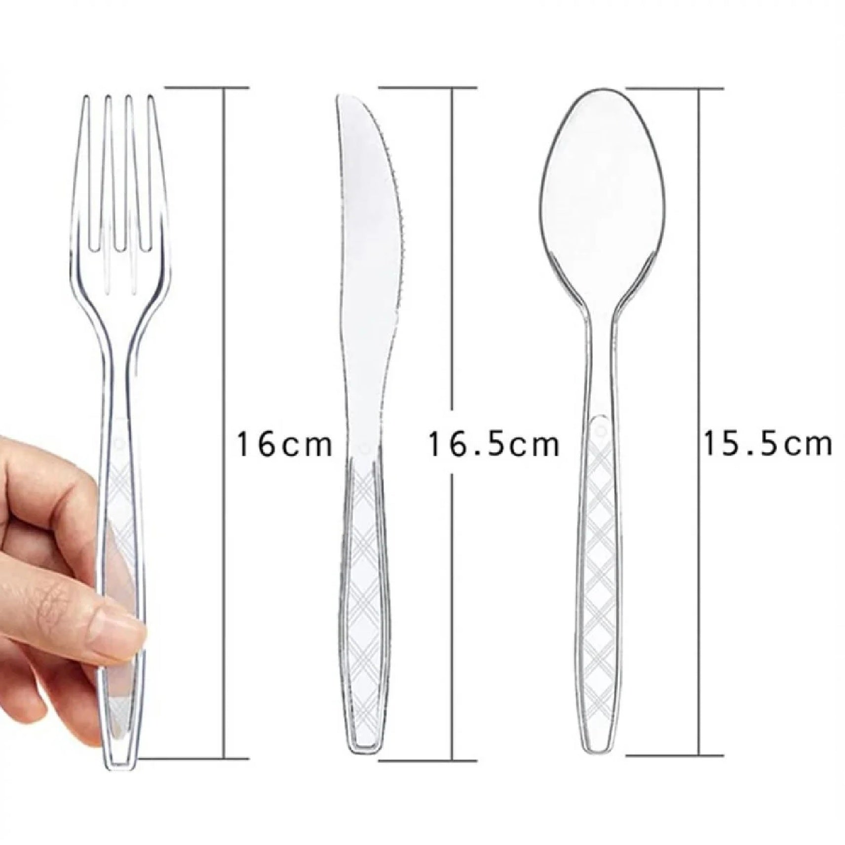 Transparent Cutlery 10pcs (Fork)