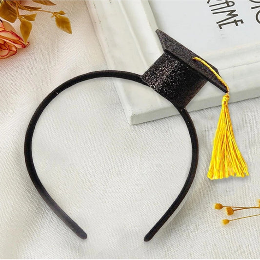 Graduation Headband Gold Tassel