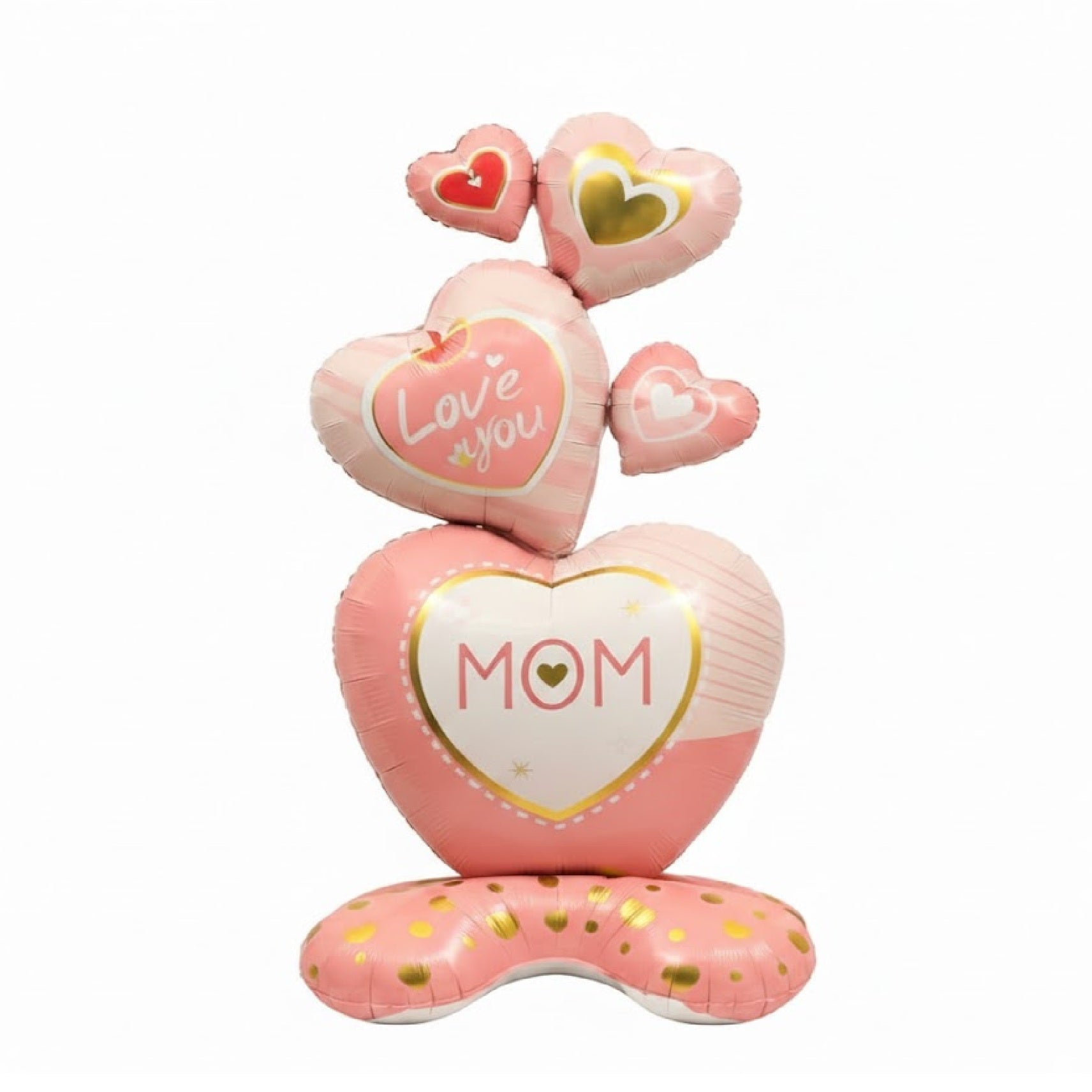 Mother's Day Heart Foil Balloon Standing