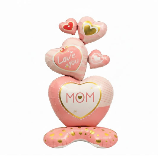 Mother's Day Heart Foil Balloon Standing