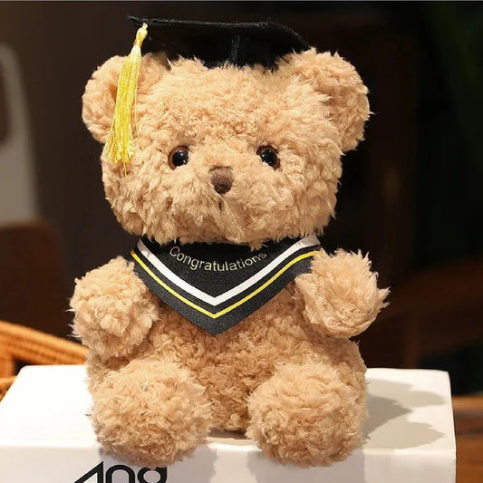 Graduation Gift Bear with Gold Tassel Plush Toy