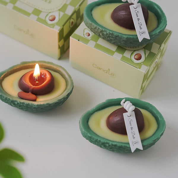 Avocado Shaped Scented Candle - Aromatherapy and Decorative
